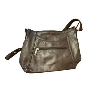 Stone Mountain brown leather shoulder bag purse dual straps - Excellent Conditio
